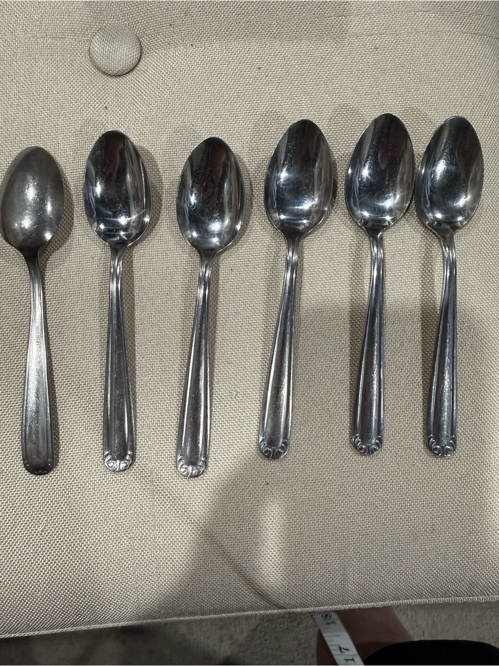 Vintage German Rostfrei Classic Stainless Steel Dessert Spoon Set - 6 Pieces